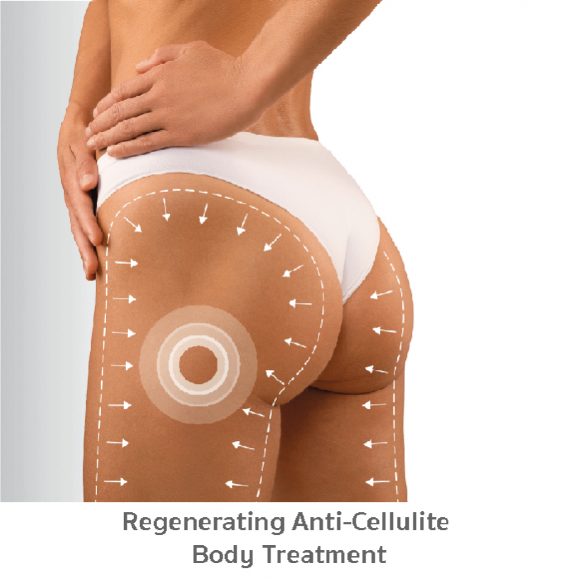 <ul>
<li>Cellulite reduction (soft, oedematous and hard).</li>
<li>Local and generalised fat reduction.</li>
<li>Improvement in return circulation, congestive and anti-inflammatory action.</li>
<li>Blockage of adipocyte storage.</li>
<li>Reduction in the thickness of connective tissue and restructuring of surrounding tissue.</li>
<li>Stimulation of lipolysis, blood and lymphatic circulation.</li>
<li>To encourage the elimination of liquids. To reduce volume and remodel contours.</li>
<li>To provide antioxidants to stimulate the metabolism, as well as hydrating and nourishing the skin on the body, making it more flexible and elastic.</li>
<li>Regenerating, repairing and healing properties.</li>
<li>Improves the appearance of the skin.</li>
</ul>