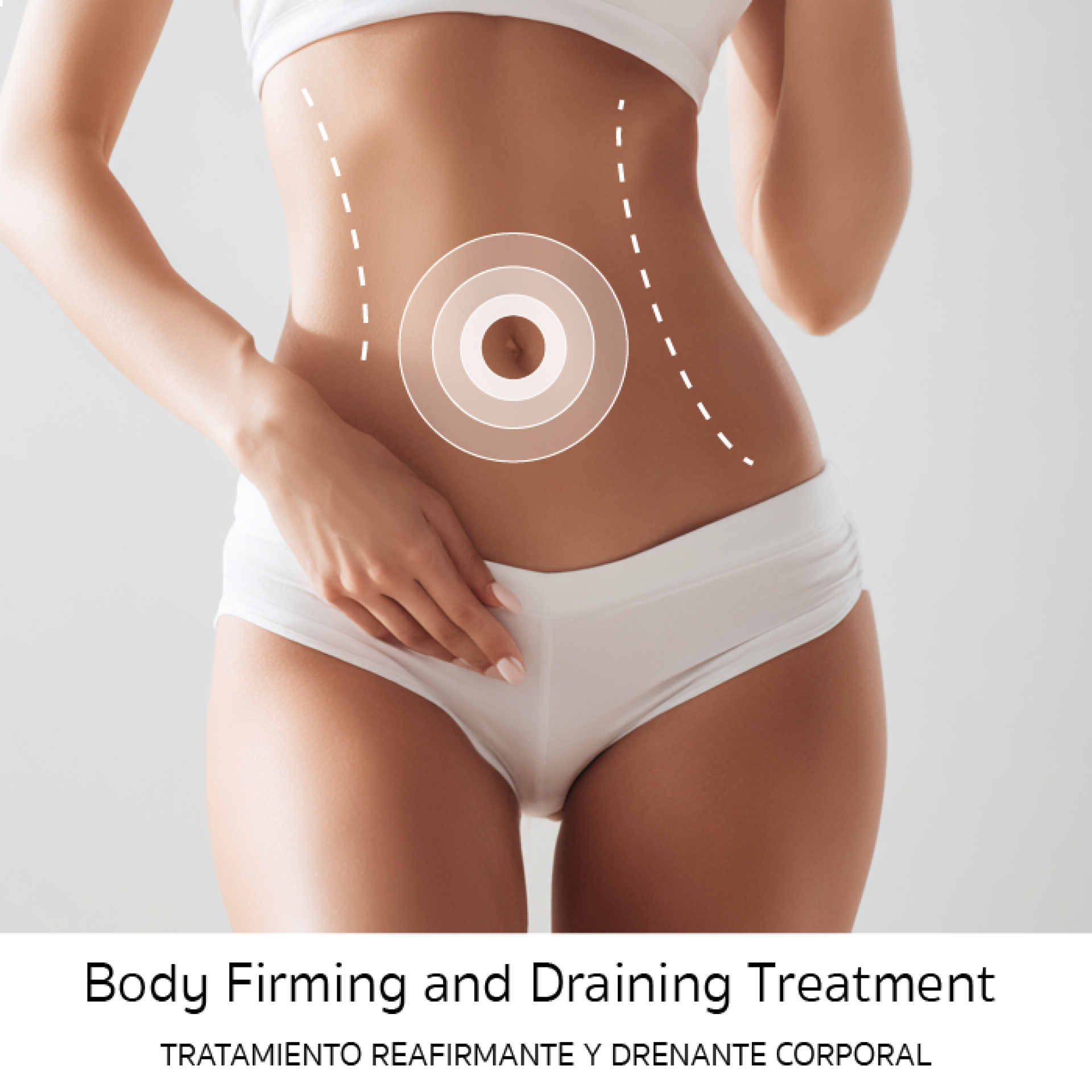 <ul>
<li>To combat flaccidity (local or generalised).</li>
<li>To activate peripheral circulation thus achieving a firming effect.</li>
<li>To favour tissue restructuring.</li>
<li>To provide elasticity and flexibility, and to help regenerate the skin.</li>
<li>To reinforce the cohesion of the supporting tissue.</li>
<li>To tighten and stimulate the skin.</li>
<li>To correct the rough dry feel and improve the appearance of the skin.</li>
<li>To drain, eliminate liquids and toxins, and generally improve the skin.</li>
</ul>