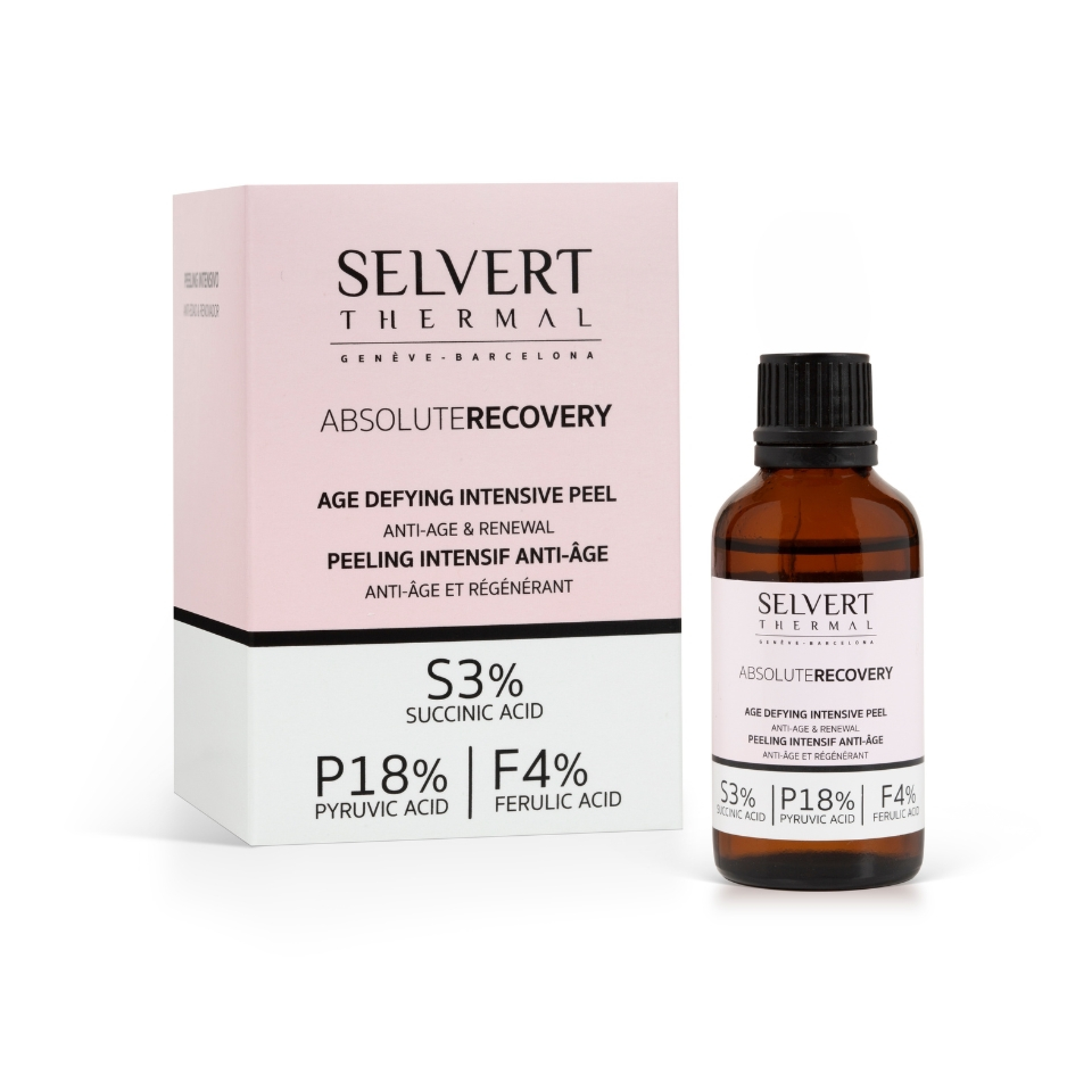 <p class="_04xlpA direction-ltr align-center para-style-body"><span class="S1PPyQ">Pyruvic Acid: 18%</span></p>
<p class="_04xlpA direction-ltr align-center para-style-body"><span class="S1PPyQ">Ferulic Acid: 4%</span></p>
<p class="_04xlpA direction-ltr align-center para-style-body"><span class="S1PPyQ">Succinic Acid: 3%</span></p>
<p class="_04xlpA direction-ltr align-center para-style-body">&nbsp;</p>
<p class="_04xlpA direction-ltr align-justify para-style-body"><span class="S1PPyQ">Los principales signos del envejecimiento como las arrugas y l&iacute;neas de expresi&oacute;n se difuminan, de manera inmediata, gracias a una perfecta y estudiada combinaci&oacute;n de efectivos &aacute;cidos multifuncionales como el Pir&uacute;vico, el Fer&uacute;lico y el Succ&iacute;nico.</span></p>